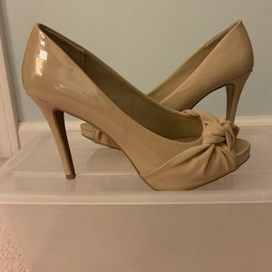 Tan platform heels